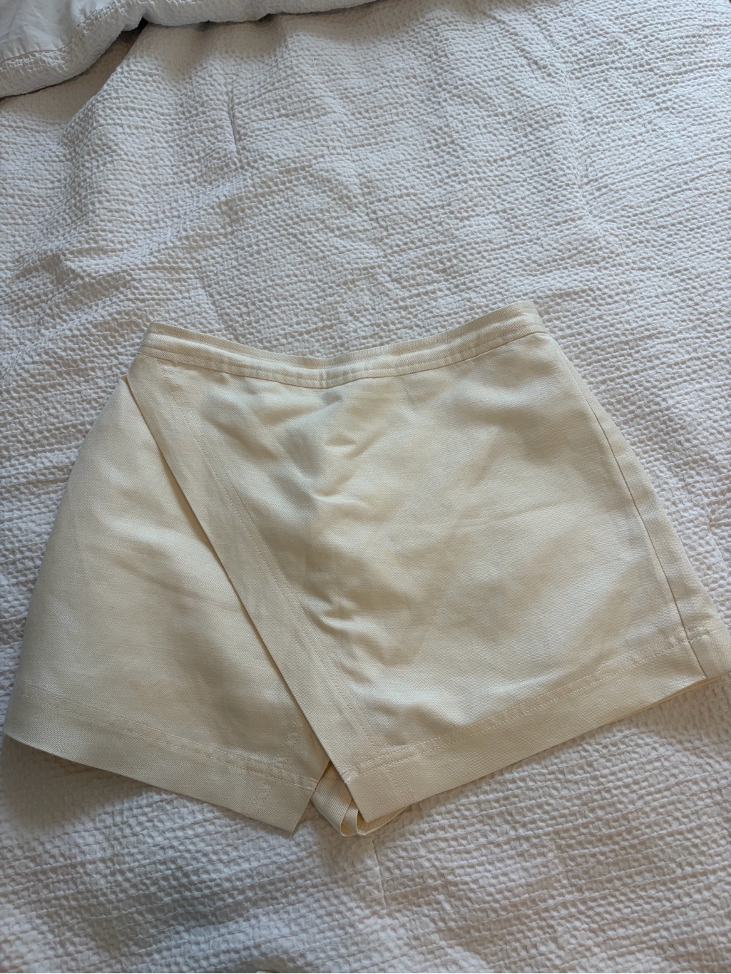 Cult Gaia Cream Wrap-Style Skort